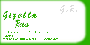 gizella rus business card